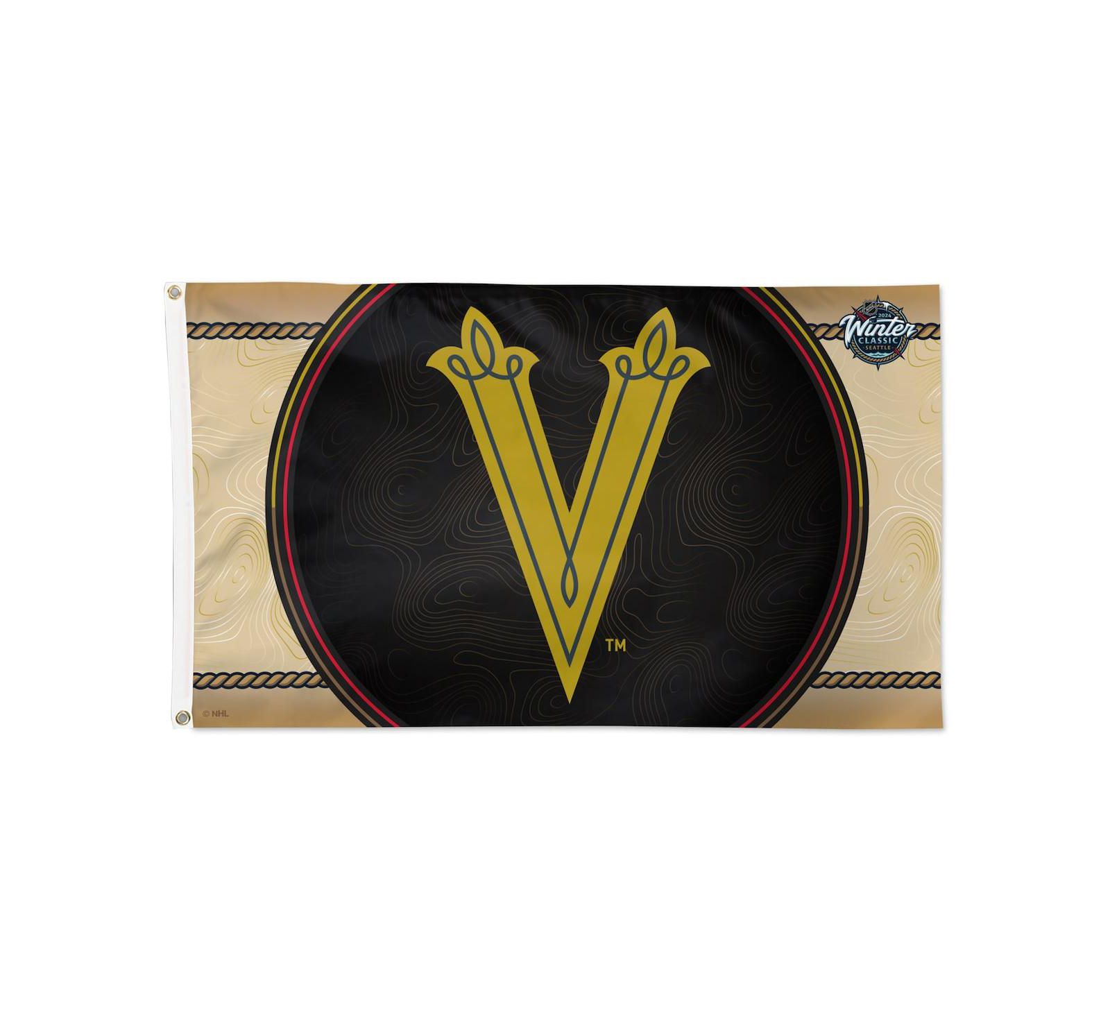 Делюкс флаг Wincraft Vegas Golden Knights 2024 NHL Winter Classic 3" x 5"