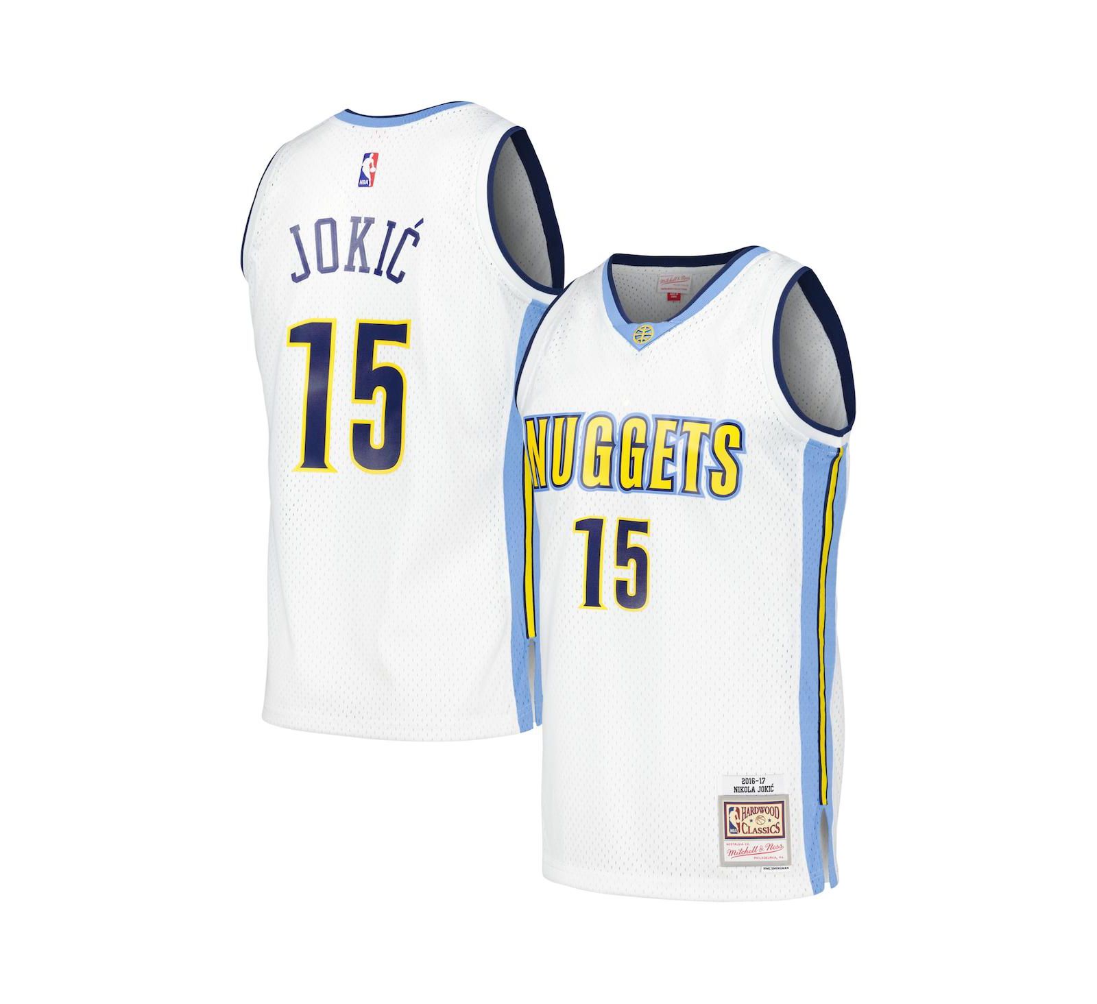 Мужская джерси Mitchell & Ness Nikola Jokic Denver Nuggets 2016/17 Throwback Swingman, белая