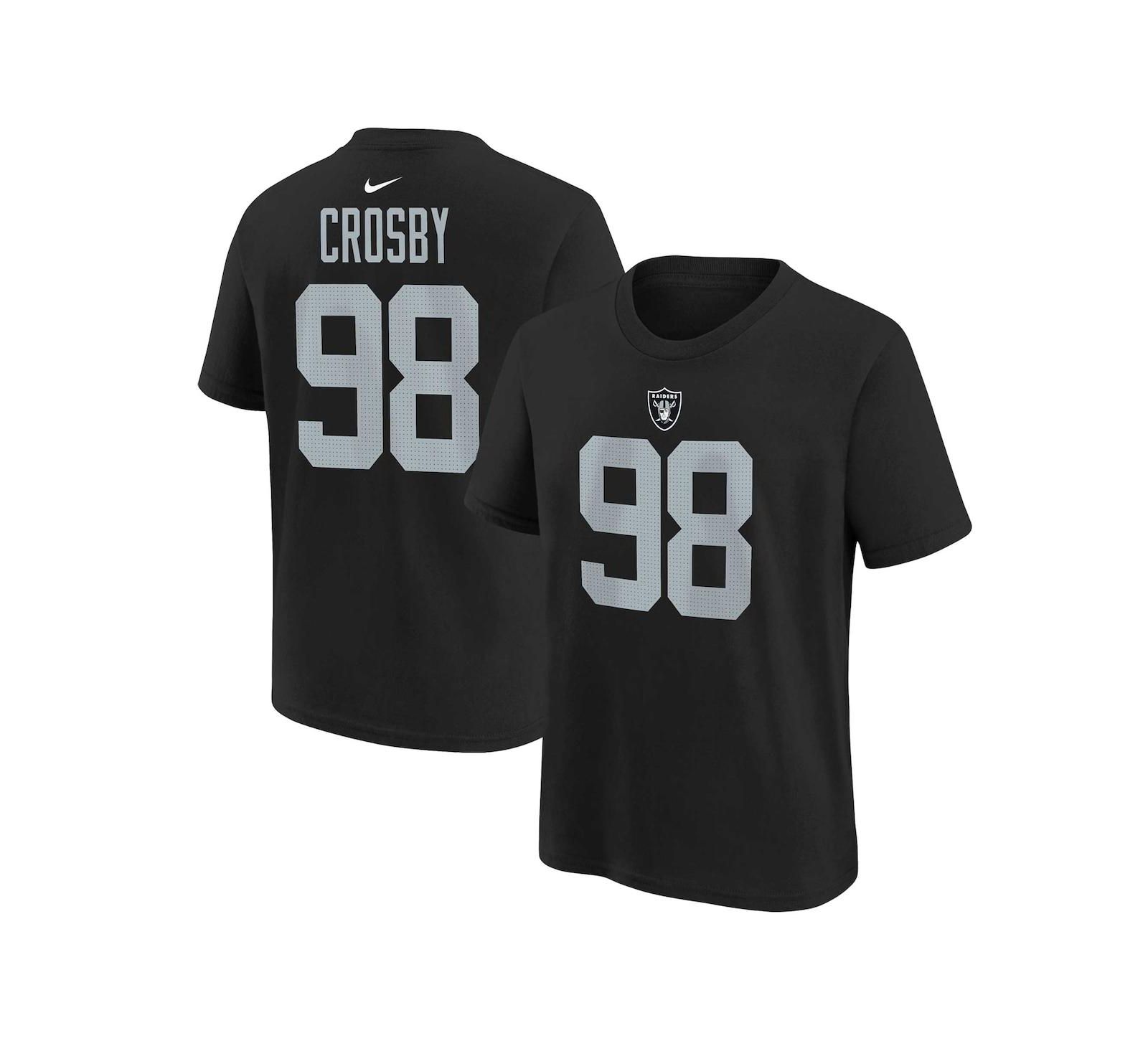 Nike Детская футболка Las Vegas Raiders, Maxx Crosby, черный цвет