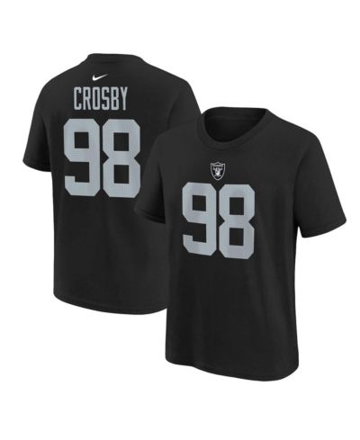 Nike Детская футболка Las Vegas Raiders, Maxx Crosby, черный цвет