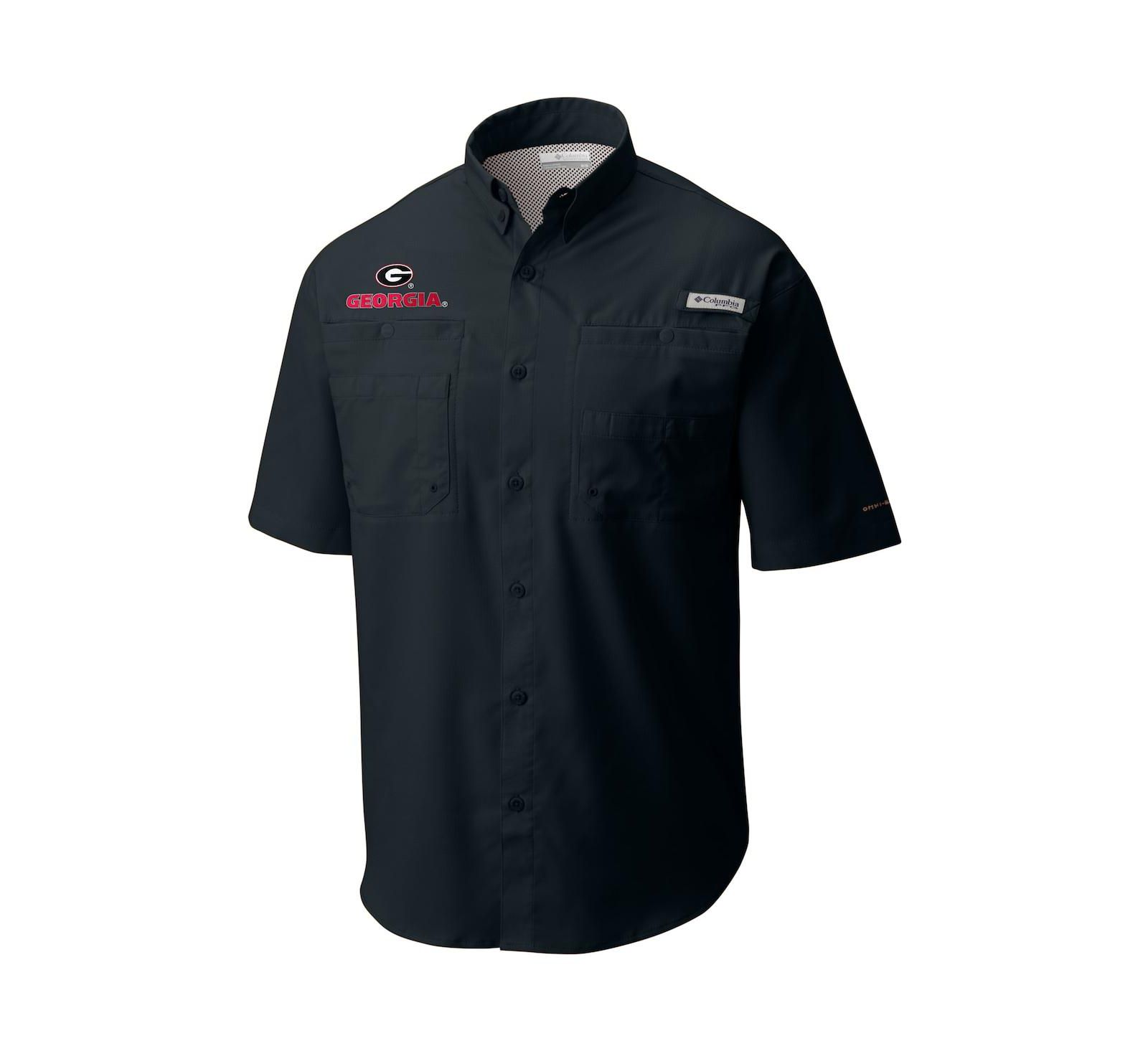 Мужская рубашка Columbia Black Georgia Bulldogs Big and Tall Collegiate Tamiami Button-Down