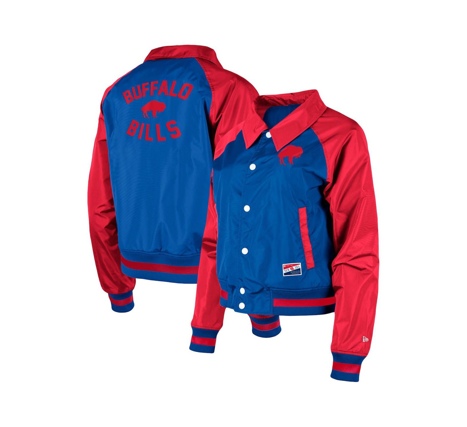 Women's New Era Royal Buffalo Bills Coaches Raglan Full-Snap Jacket