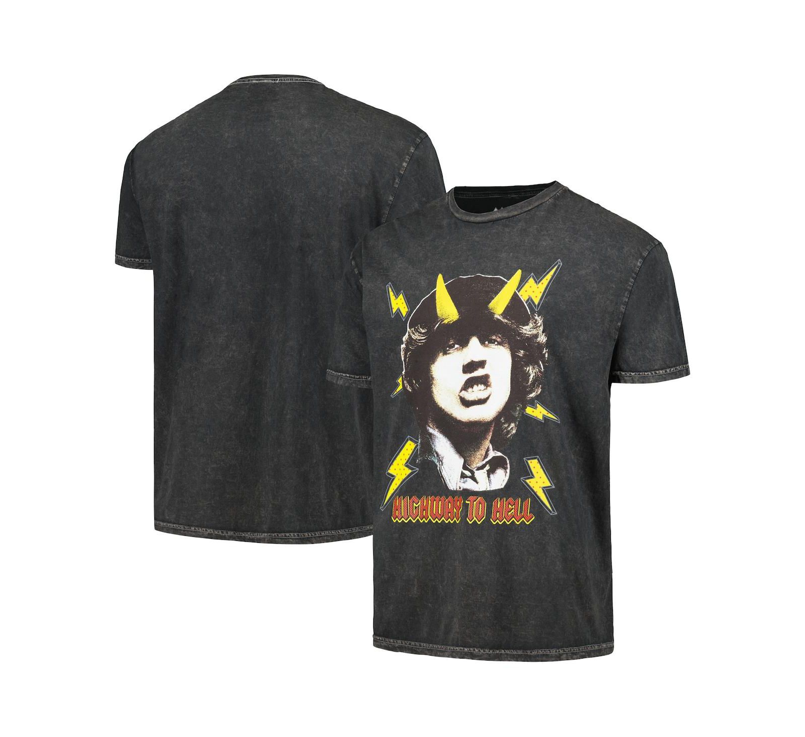 Мужская футболка Philcos с графикой AC/DC Highway to Hell Washed Black