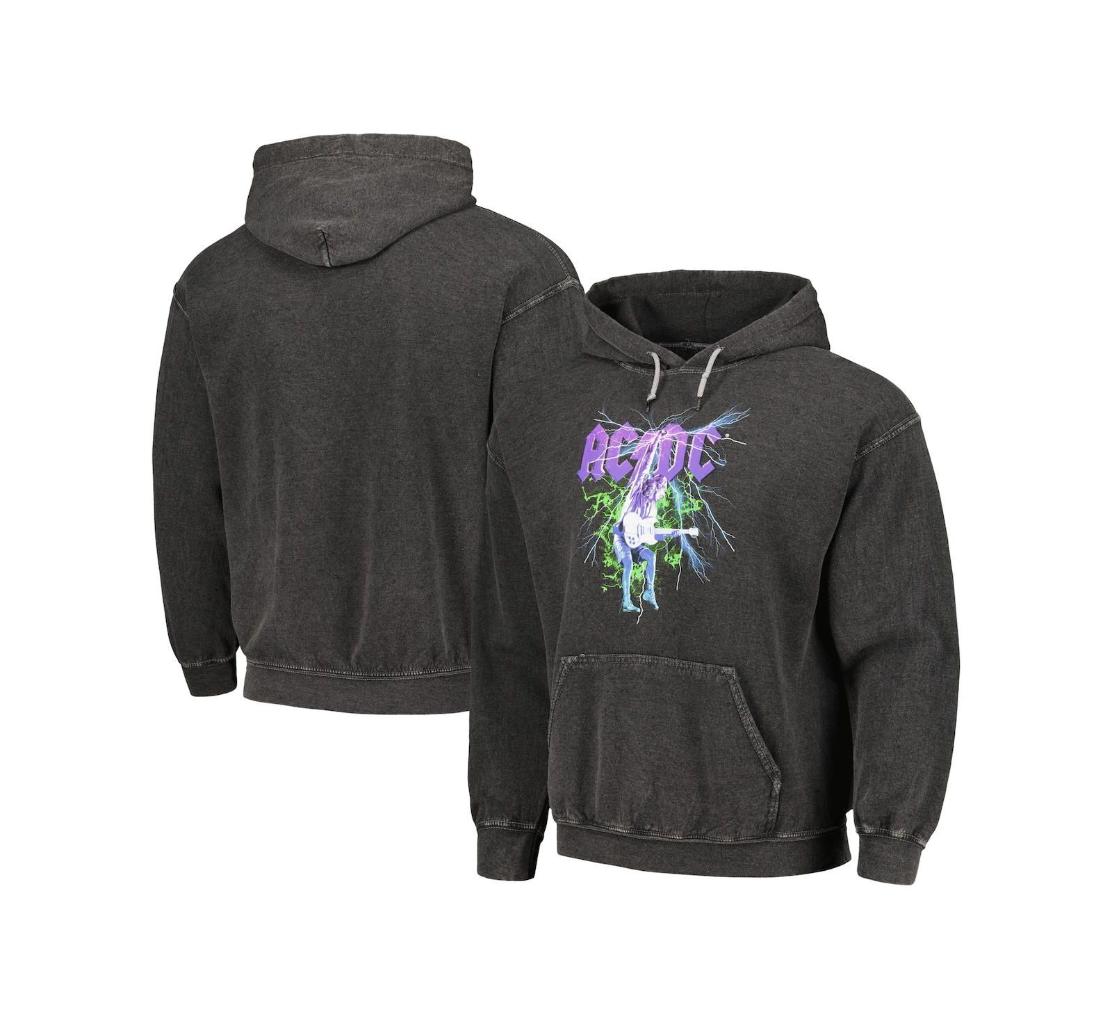 Мужское худи Philcos Black AC/DC Lightning Washed