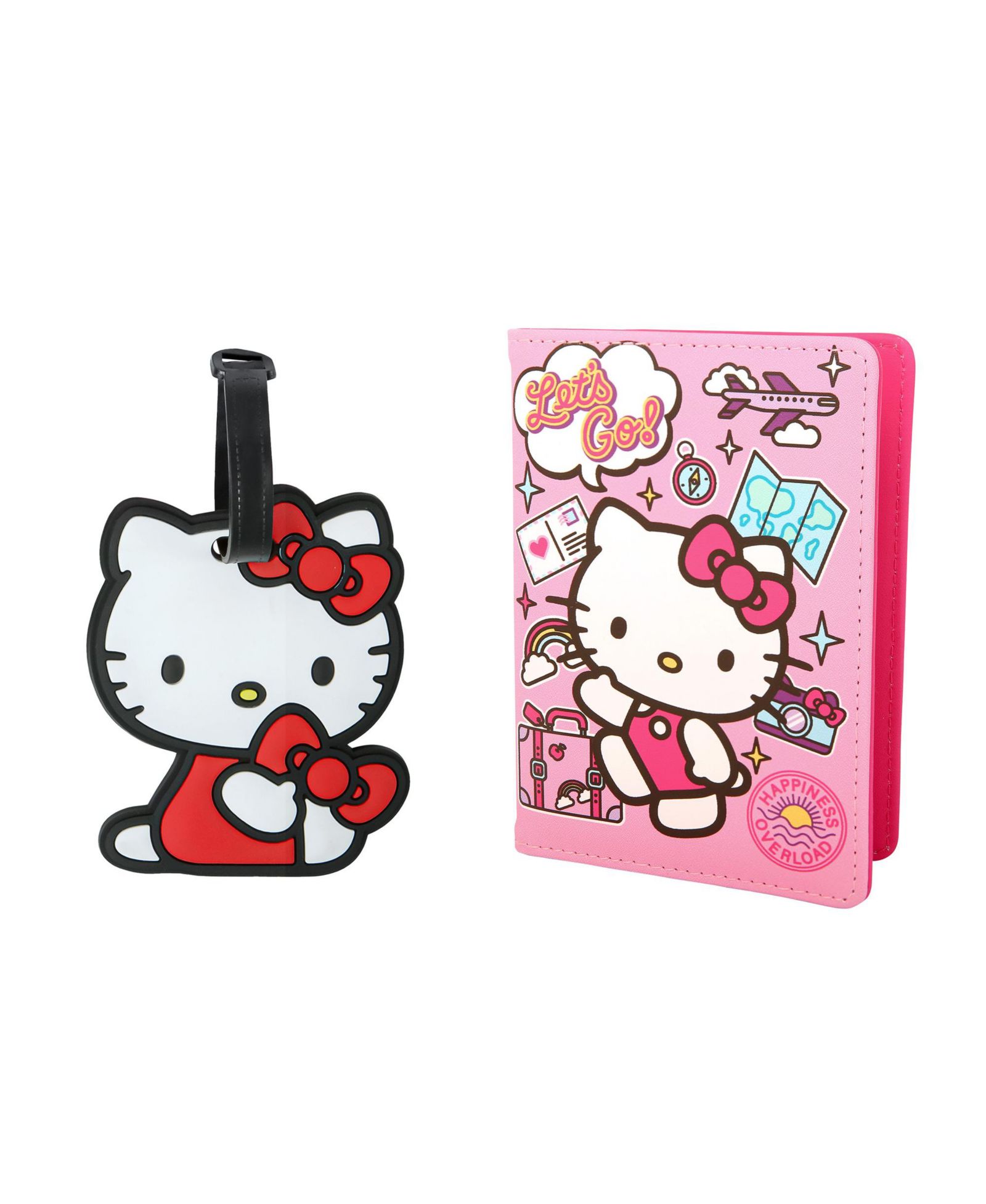 Sanrio Hello Kitty Passport Holder and Luggage Tag Set, Travel Gift Accessories