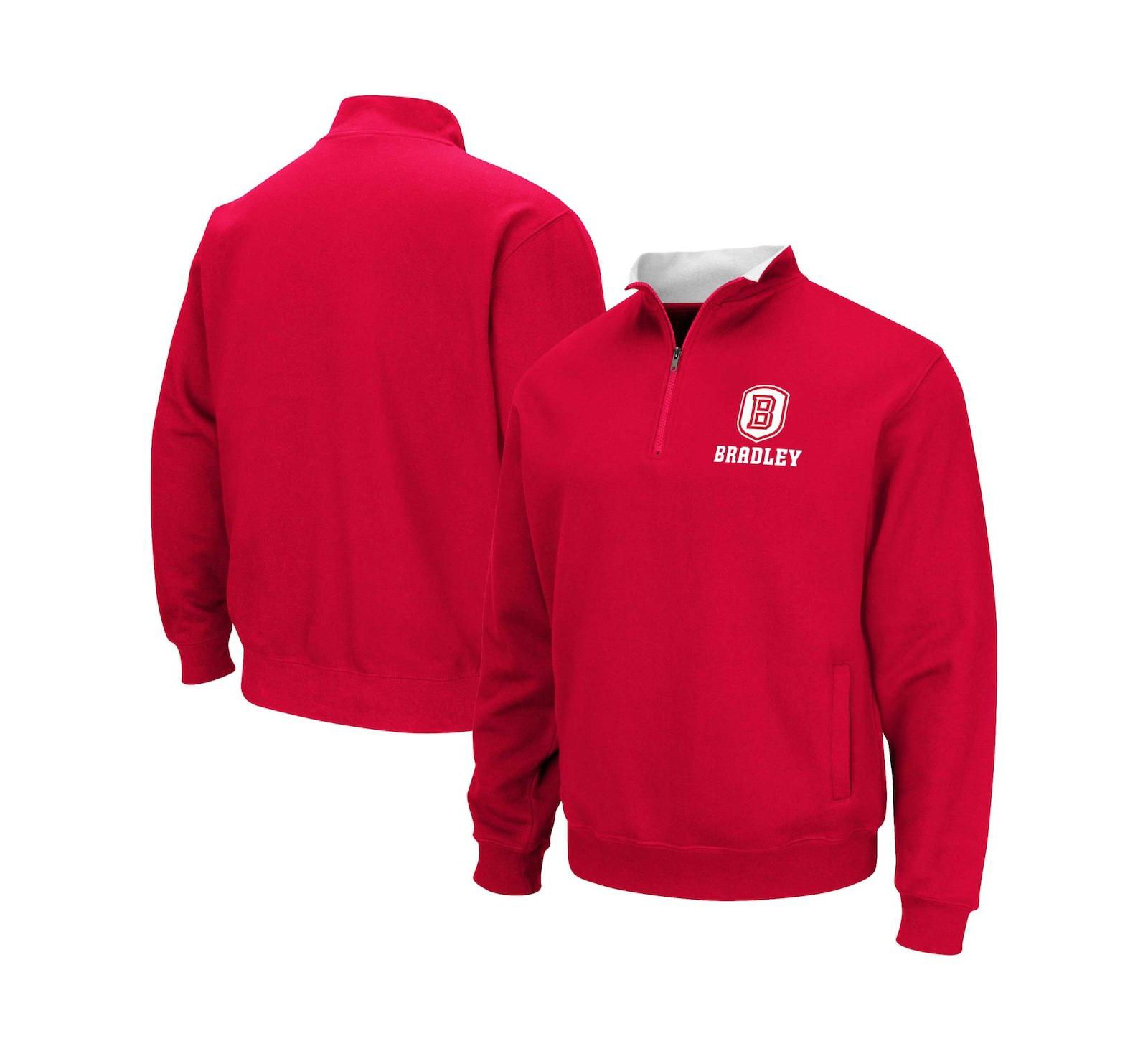 Мужской свитшот Colosseum Red Bradley Braves Tortugas Quarter-Zip