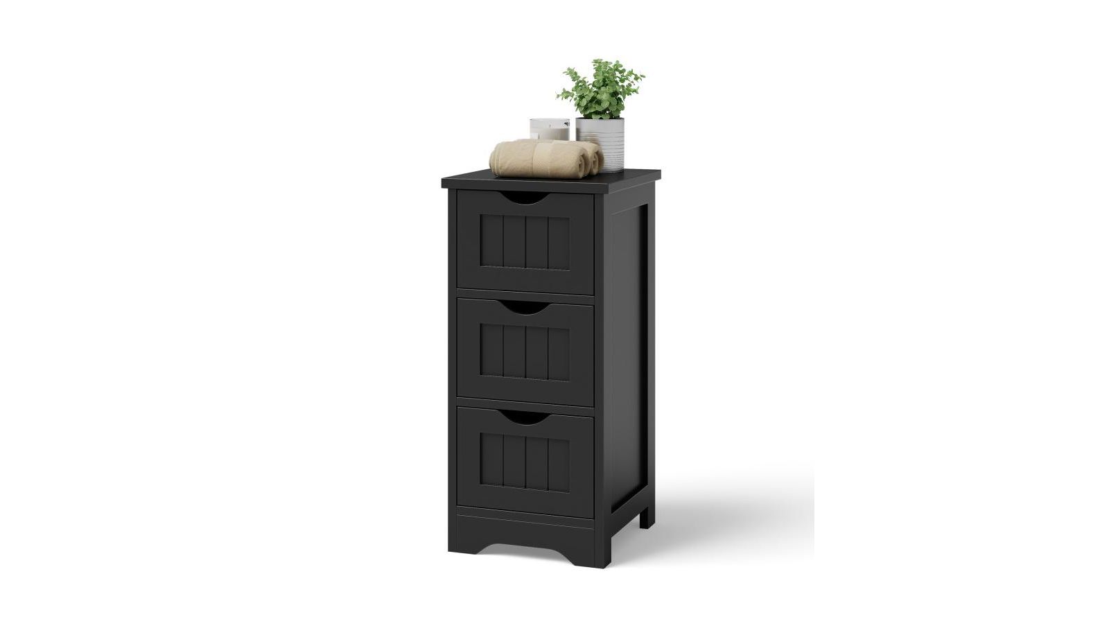 Slickblue Bathroom Floor Freestanding Storage Organizer with 3 Drawers