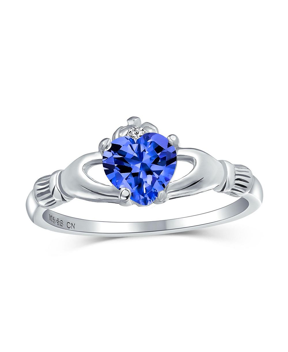Кольцо Bling Jewelry с кубическим цирконием и камнем рождения Кладдах