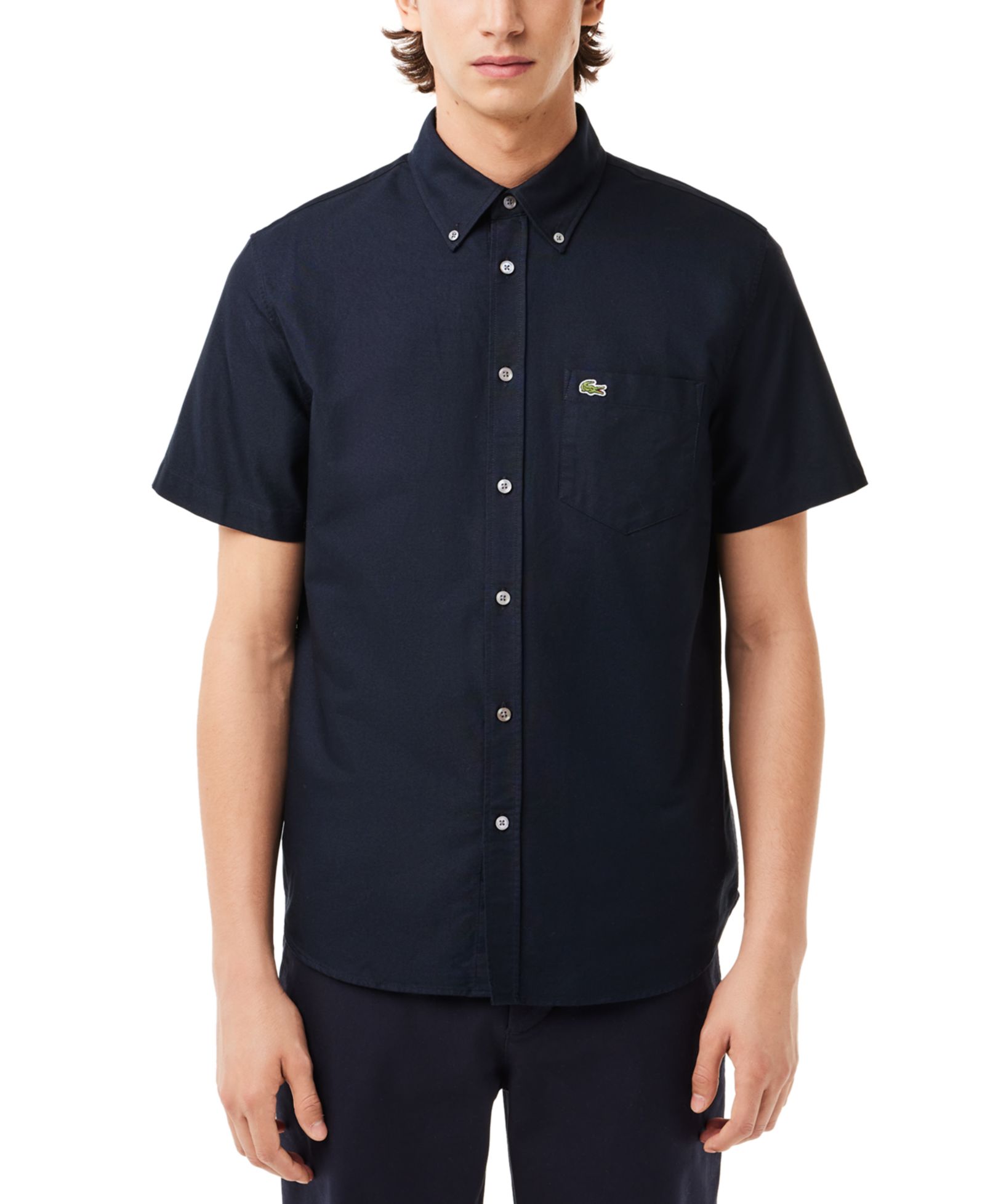 Мужская рубашка Lacoste Men's Short Sleeve Button-Down Oxford