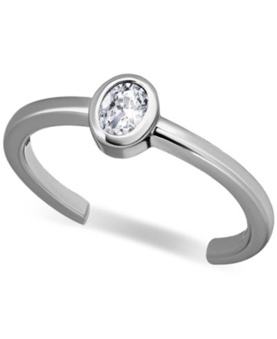 Giani Bernini Cubic Zirconia Oval Bezel Toe Ring, Created for Macy's