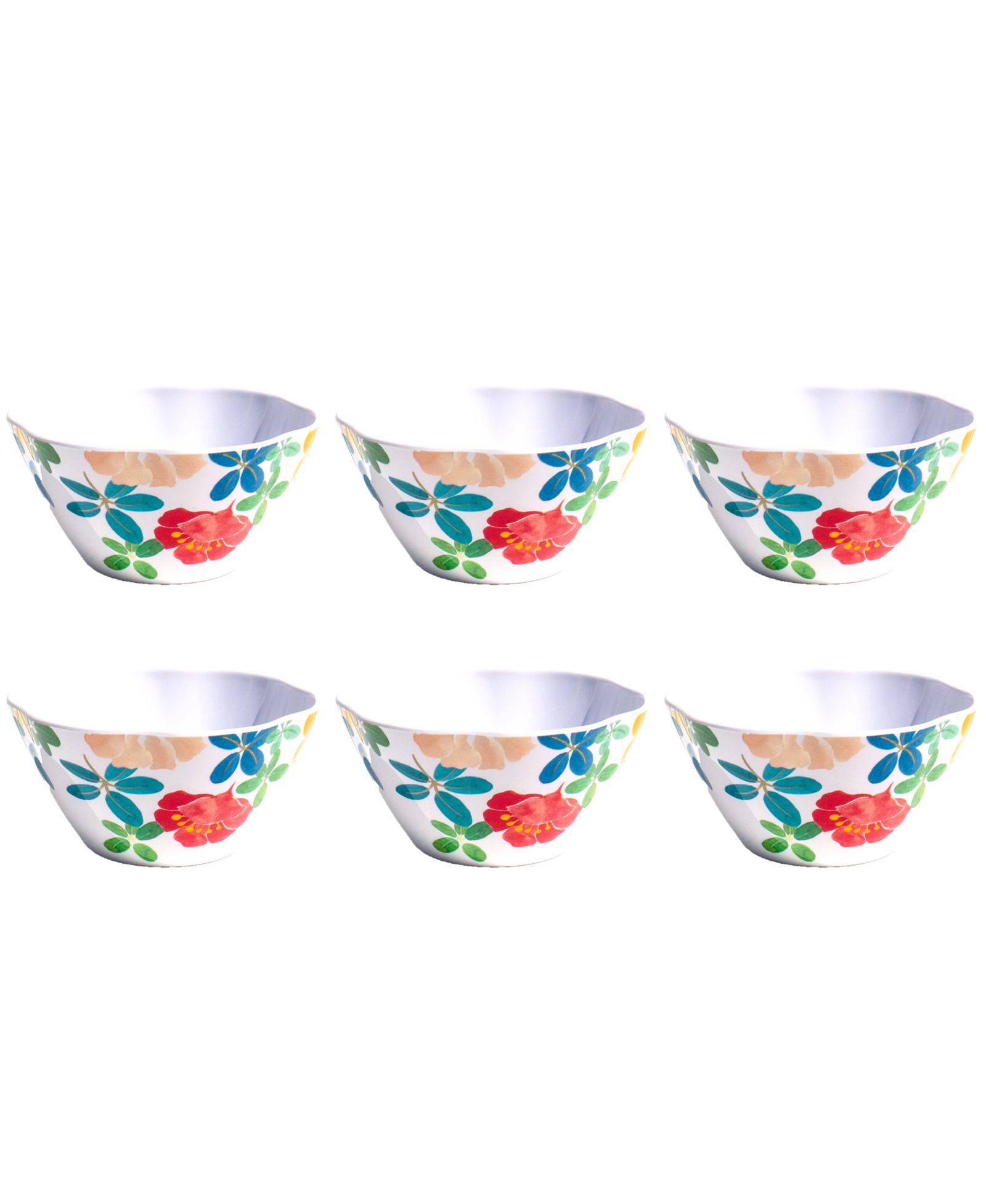 Abode Homewares Набор тарелок для хлопьев Audrey Floral 24 oz, 6 шт