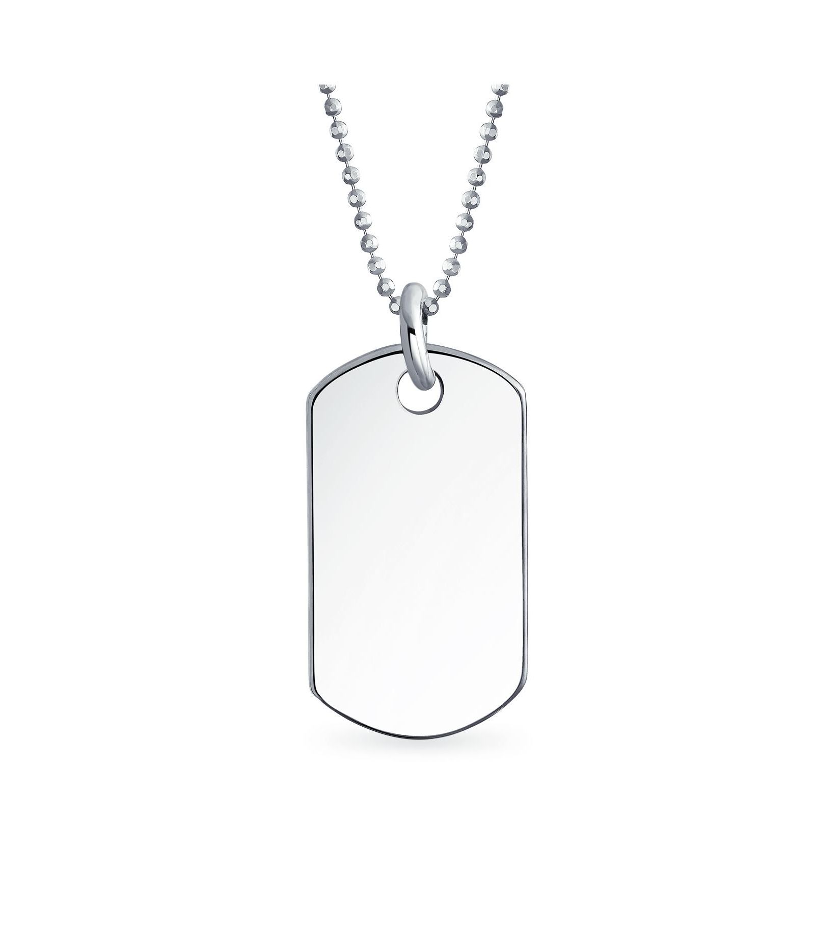 Подвеска-ожерелье Bling Jewelry Dog Tag, стерлинговое серебро