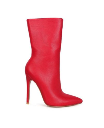 London Rag Women's Micah Pointed Toe Stiletto High Ankle Boots