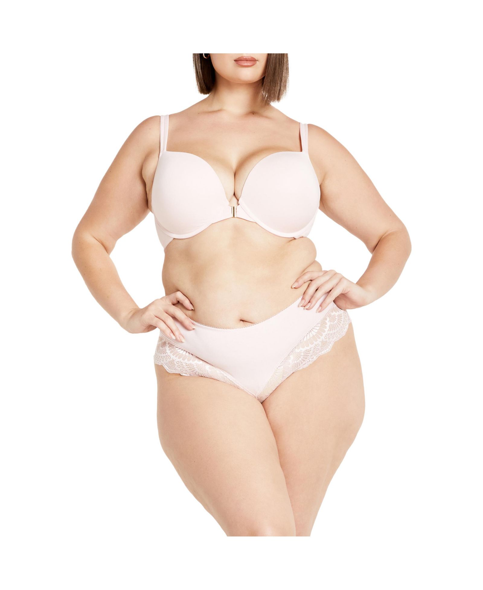 Женский бюстгальтер CITY CHIC Plus Size Smooth & Chic Front Close Cotton Push Up
