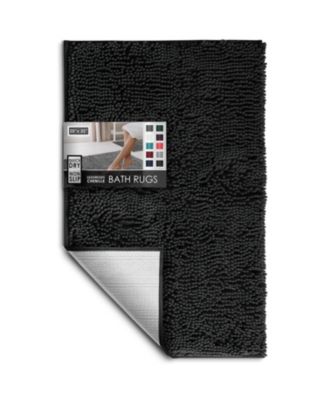 Ультрамягкий махровый коврик для ванной Hearth & Harbor – Medium 20″×32″, быстросохнущий, для машинной стирки, с нескользящим покрытием PVC