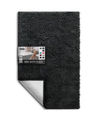 Мягкий нескользящий коврик для ванной Hearth & Harbor из шенилла, быстросохнущий, можно стирать в машине, Large 26”x44”