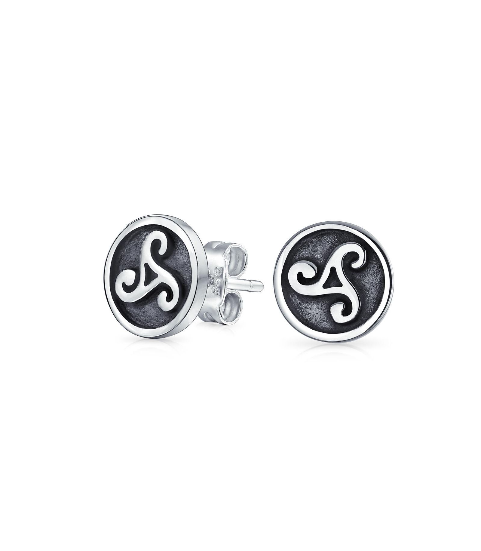 Серьги Bling Jewelry с кельтским символом Triskele из стерлингового серебра