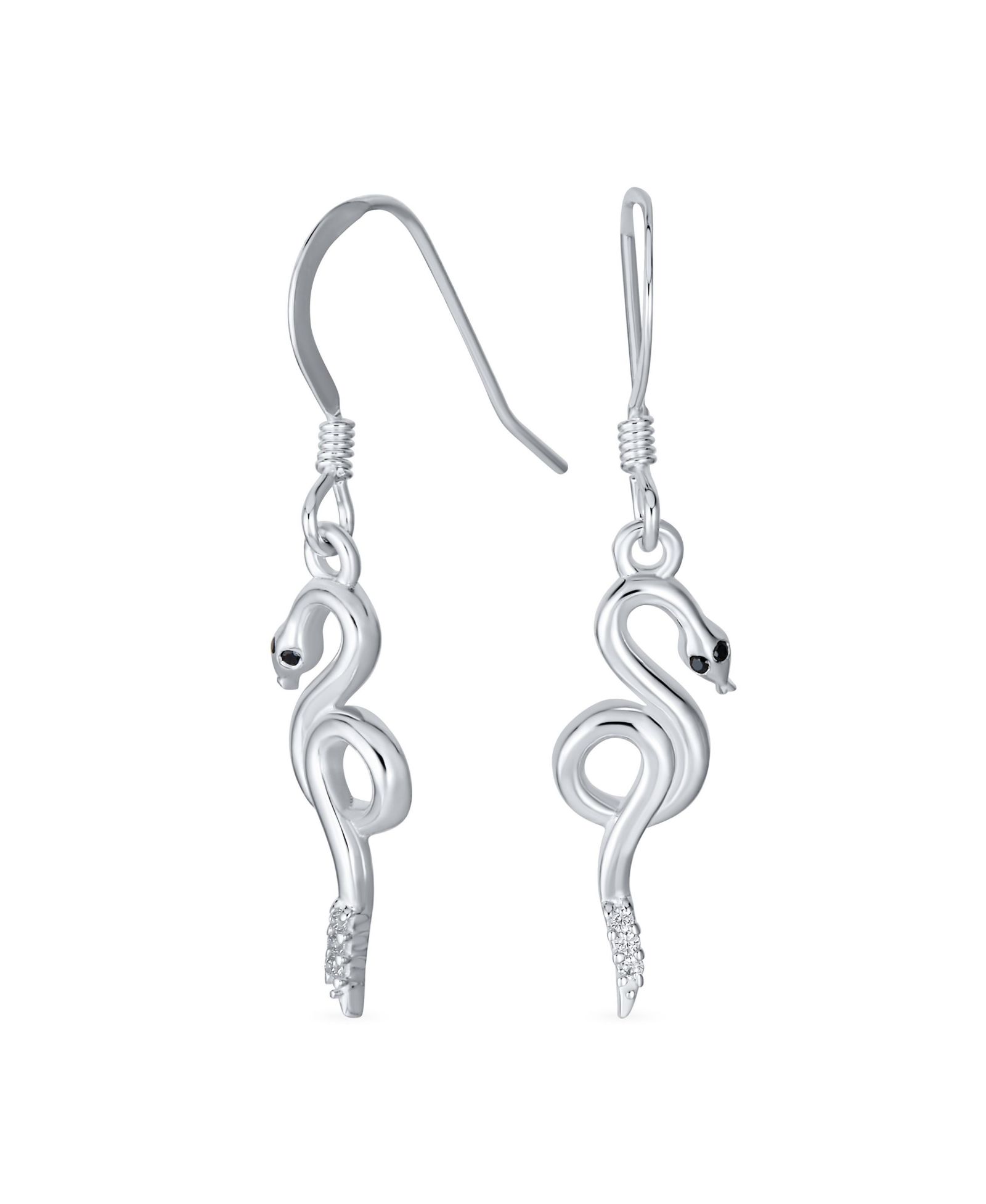 Bling Jewelry Серьги-крючки с подвеской в виде египетской змеи, серебро 925 пробы