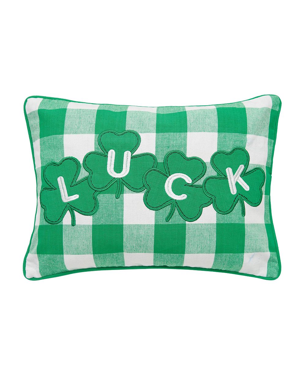 C&F Home декоративная хлопковая подушка с символом Shamrock "Luck", 12" x 16"
