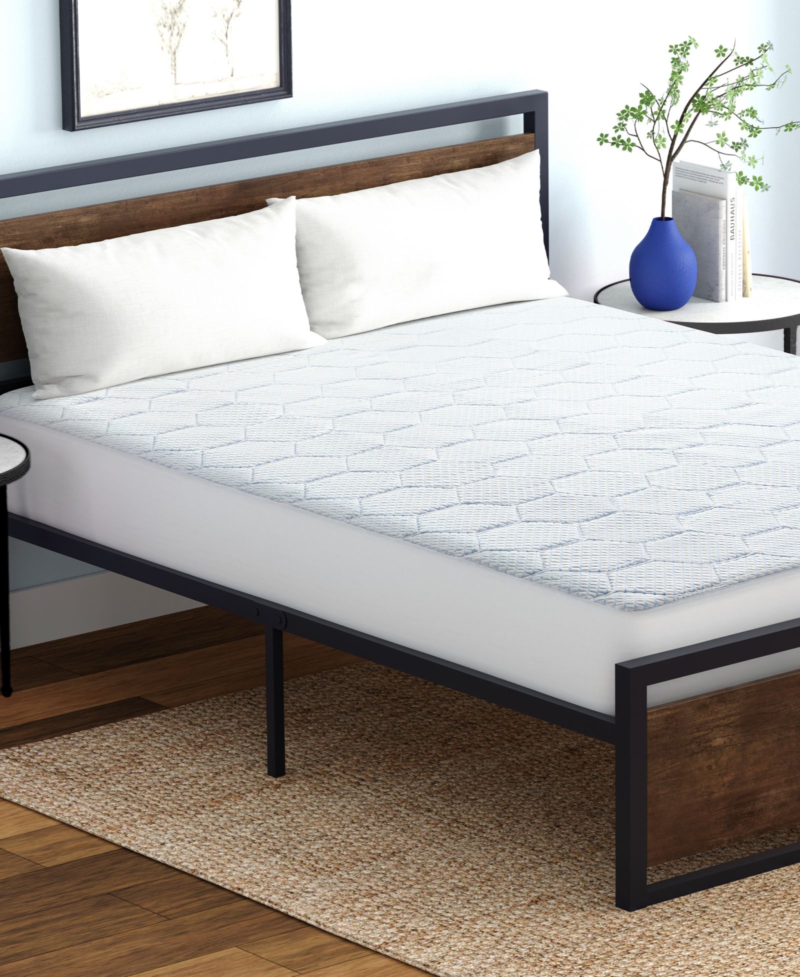 Vibe Cooling Quilted Memory Foam Mattress Pad, King