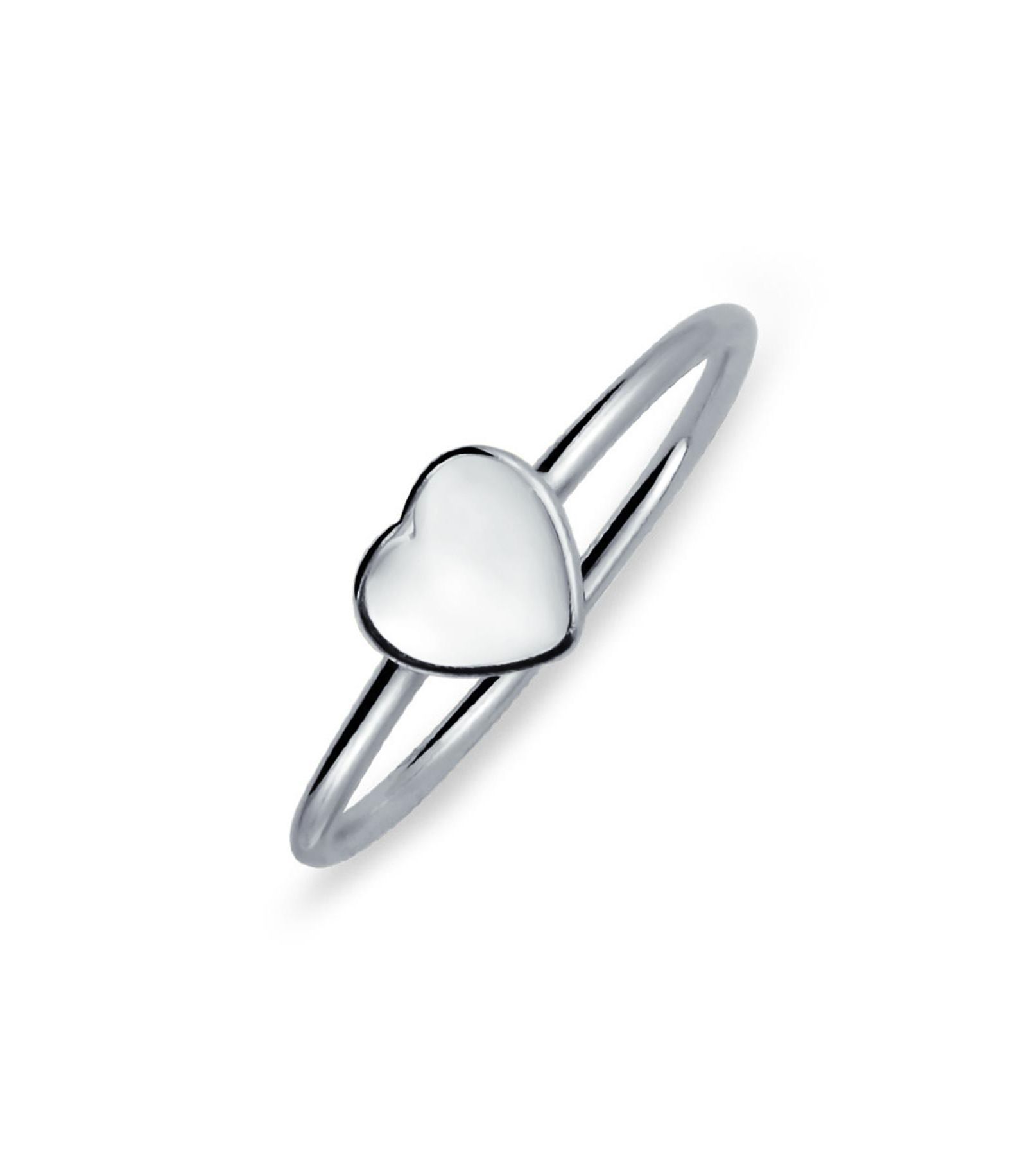 Bling Jewelry Heart Monogram Signet Ring Sterling Silver