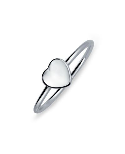 Bling Jewelry Heart Monogram Signet Ring Sterling Silver