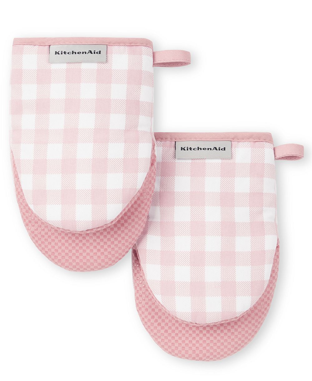 KitchenAid Gingham Mini Oven Mitt 2-Pack Set, 5.5" x 8"