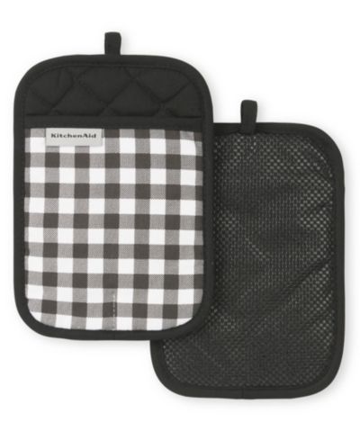 KitchenAid Gingham Pot Holder 2-Pack Set, 7" x 10"