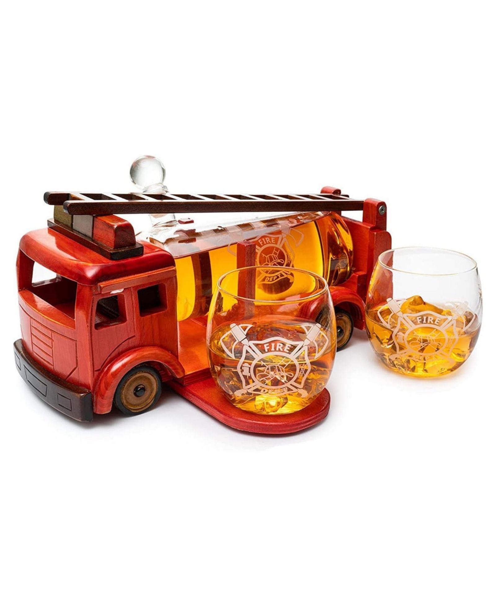 Декантер The Wine Savant Firetruck, набор из 3 шт.