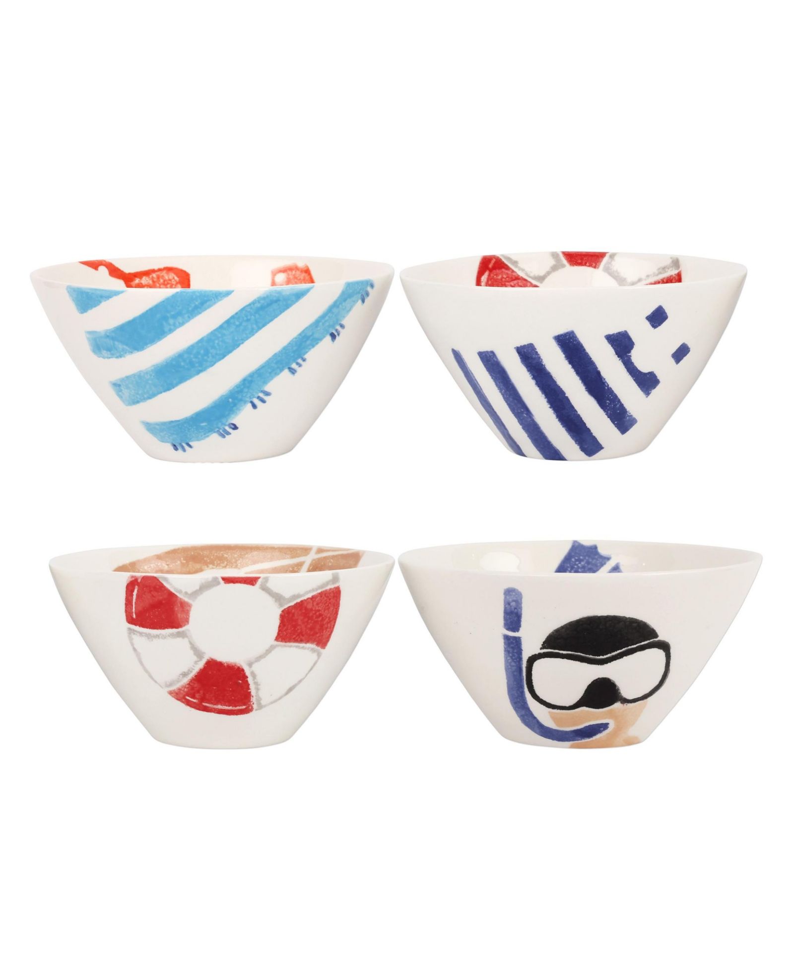 VIETRI Riviera Assorted Cereal Bowls, Set of 4