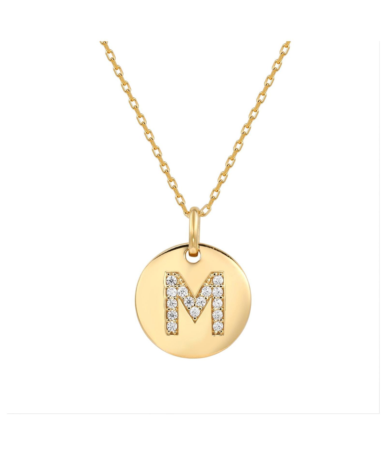 Подвеска-кулон Suzy Levian Sterling Silver Cubic Zirconia с буквой M
