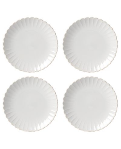 Lenox French Perle Scallop Dinner Plates, Set of 4