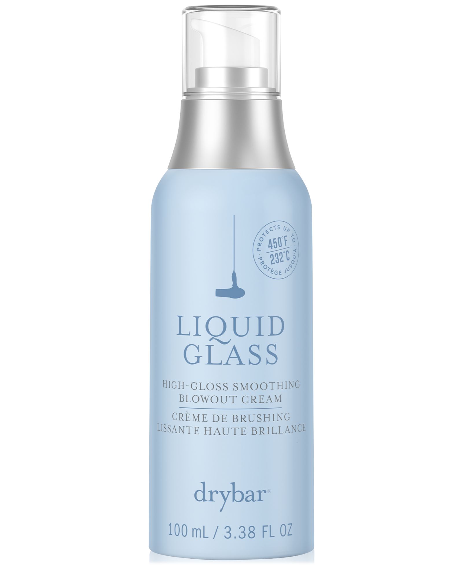 Крем для разглаживания волос Drybar Liquid Glass High-Gloss Smoothing Blowout Cream, 3.38 oz.