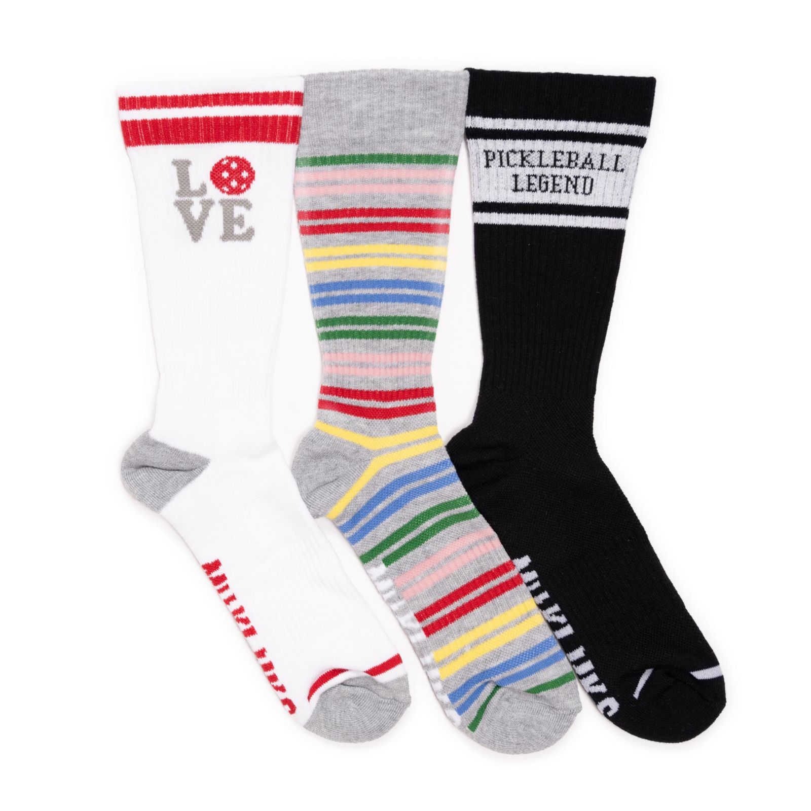 Muk Luks Women's 3 Pack Cotton Compression Crew Socks
