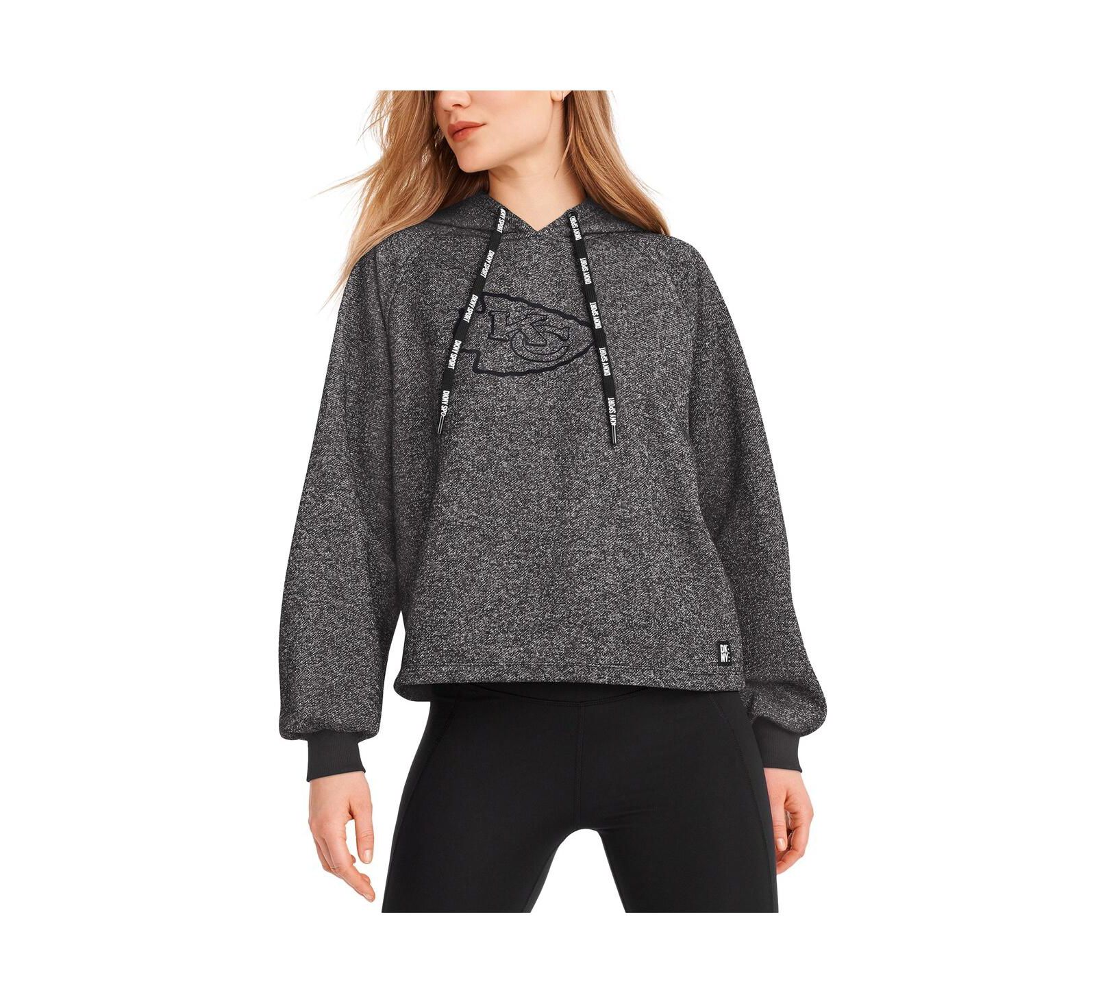 Женское худи DKNY Sport Black Kansas City Chiefs Debbie Dolman Raglan Pullover