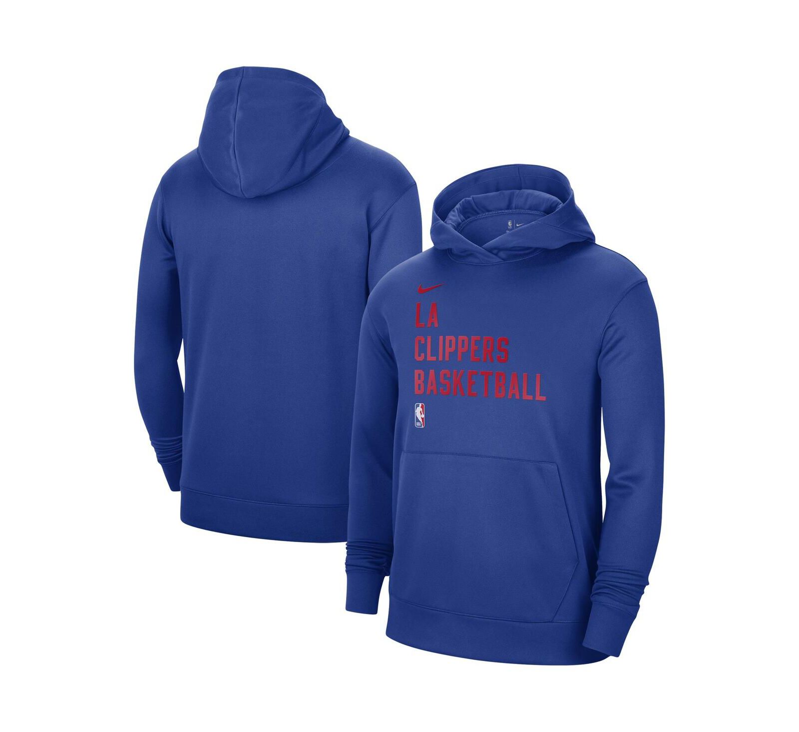 Мужское и женское худи Nike Blue LA Clippers 2023/24 Performance Spotlight для тренировок на площадке