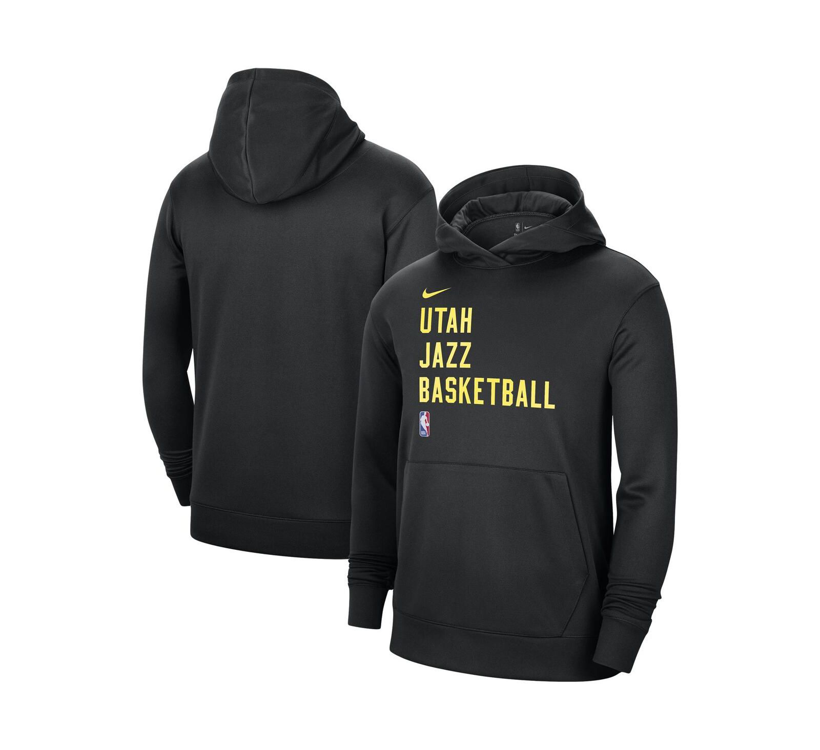 Men's and Women's Nike Black Utah Jazz 2023/24 Performance Spotlight On-Court Practice Pullover Hoodie