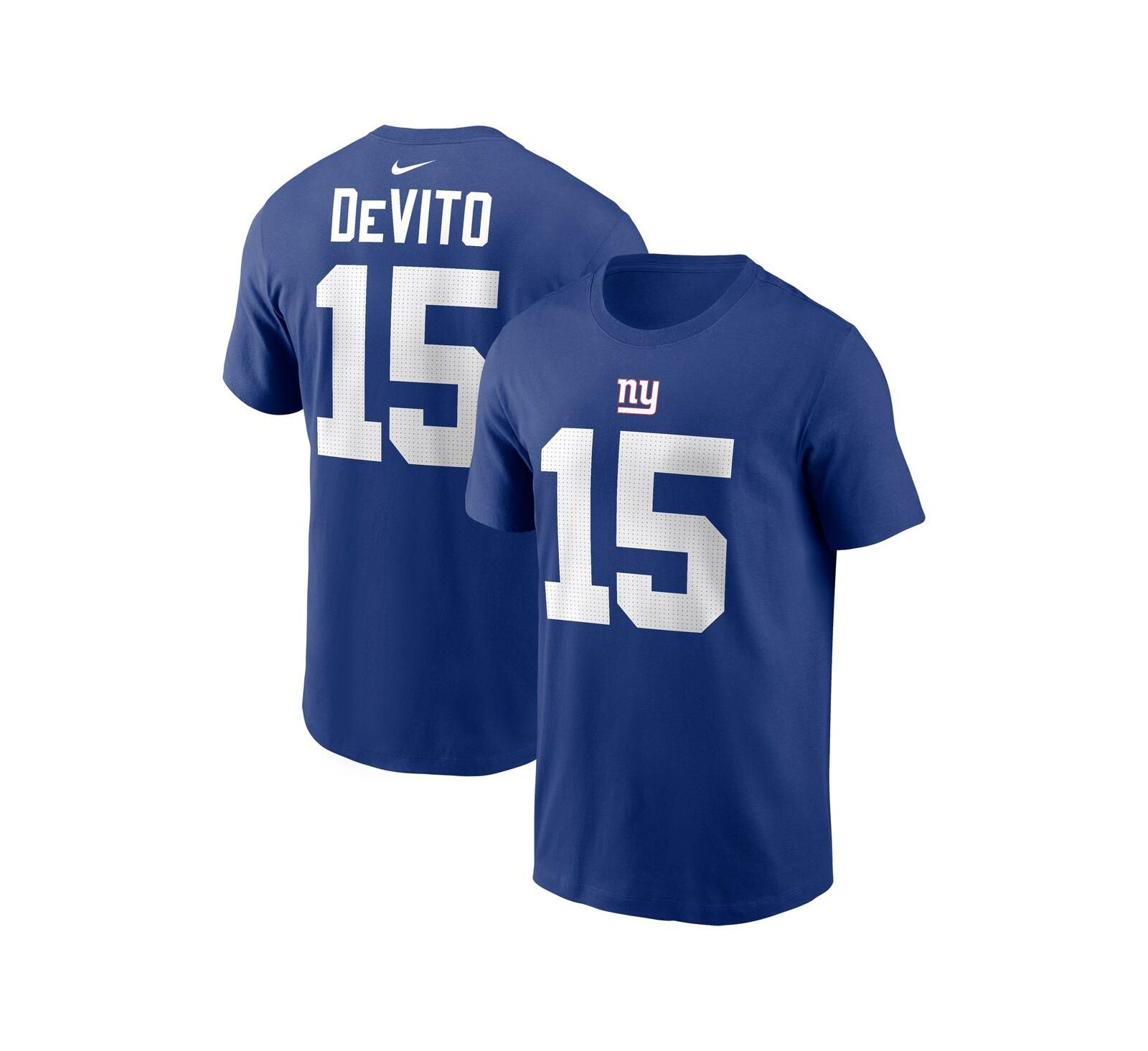 Мужская футболка Nike Tommy DeVito Royal New York Giants Name and Number