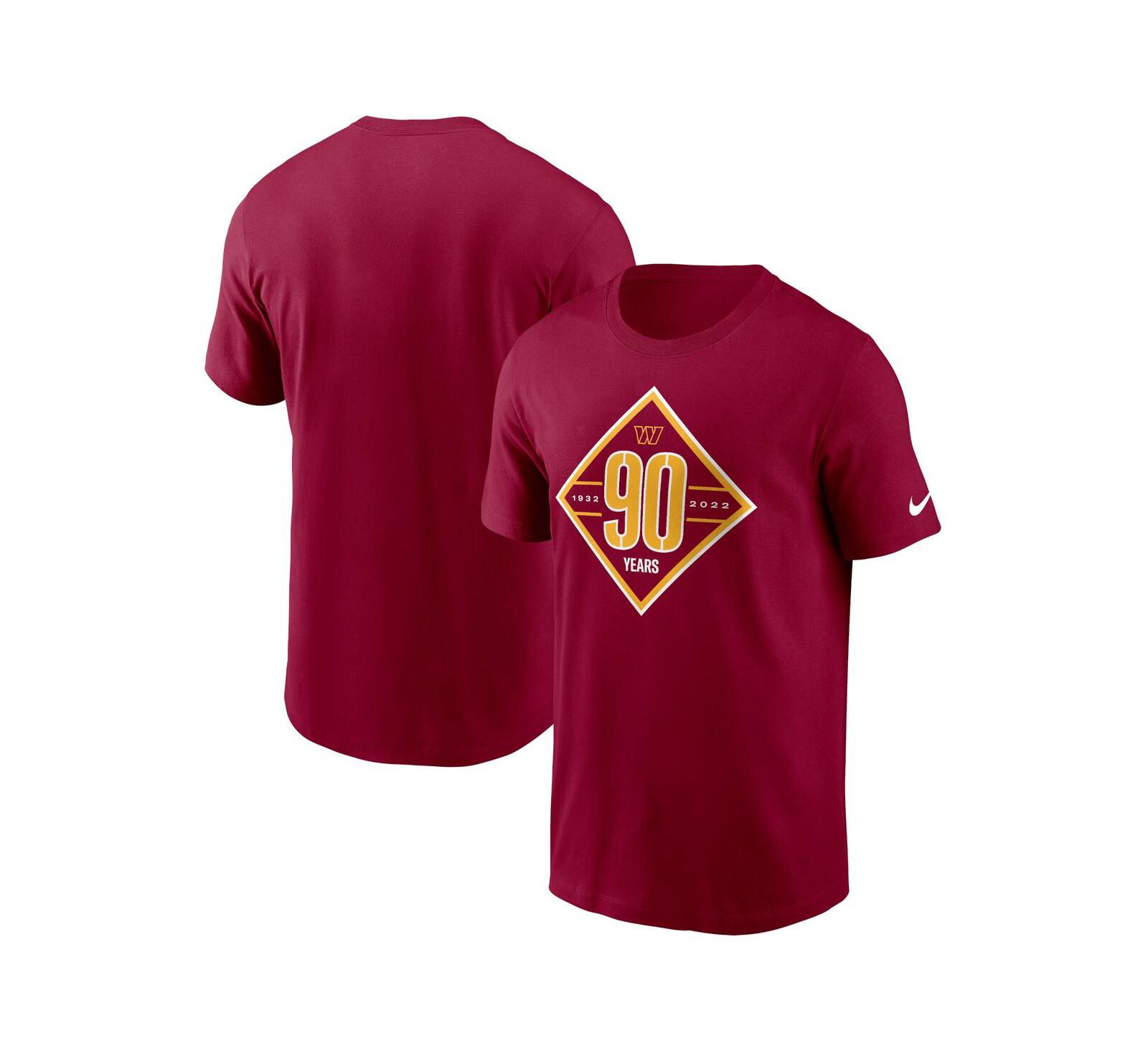 Men's Nike Burgundy Washington Commanders 90th Anniversary T-shirt