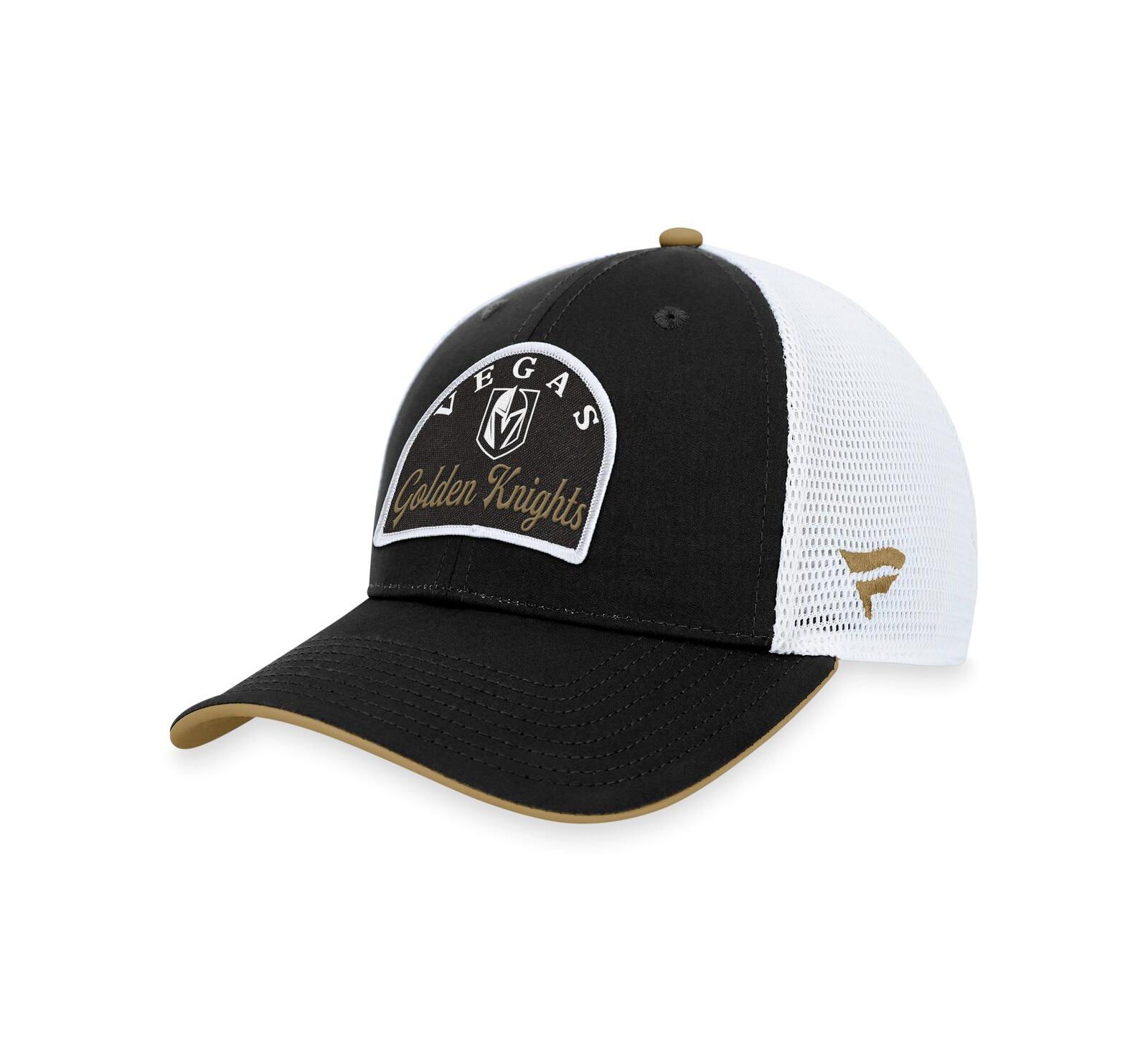Men's Fanatics Black, White Vegas Golden Knights Fundamental Adjustable Hat