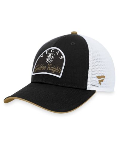 Men's Fanatics Black, White Vegas Golden Knights Fundamental Adjustable Hat