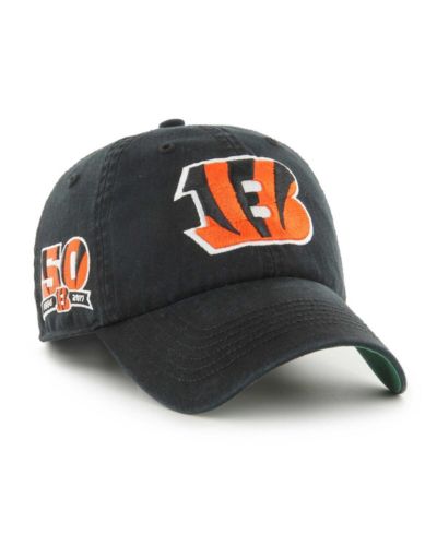 Men's '47 Brand Black Cincinnati Bengals Sure Shot Franchise Fitted Hat