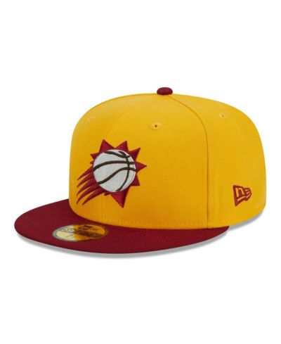 Мужская кепка New Era Yellow, Red Phoenix Suns Fall Leaves 2-Tone 59FIFTY Fitted