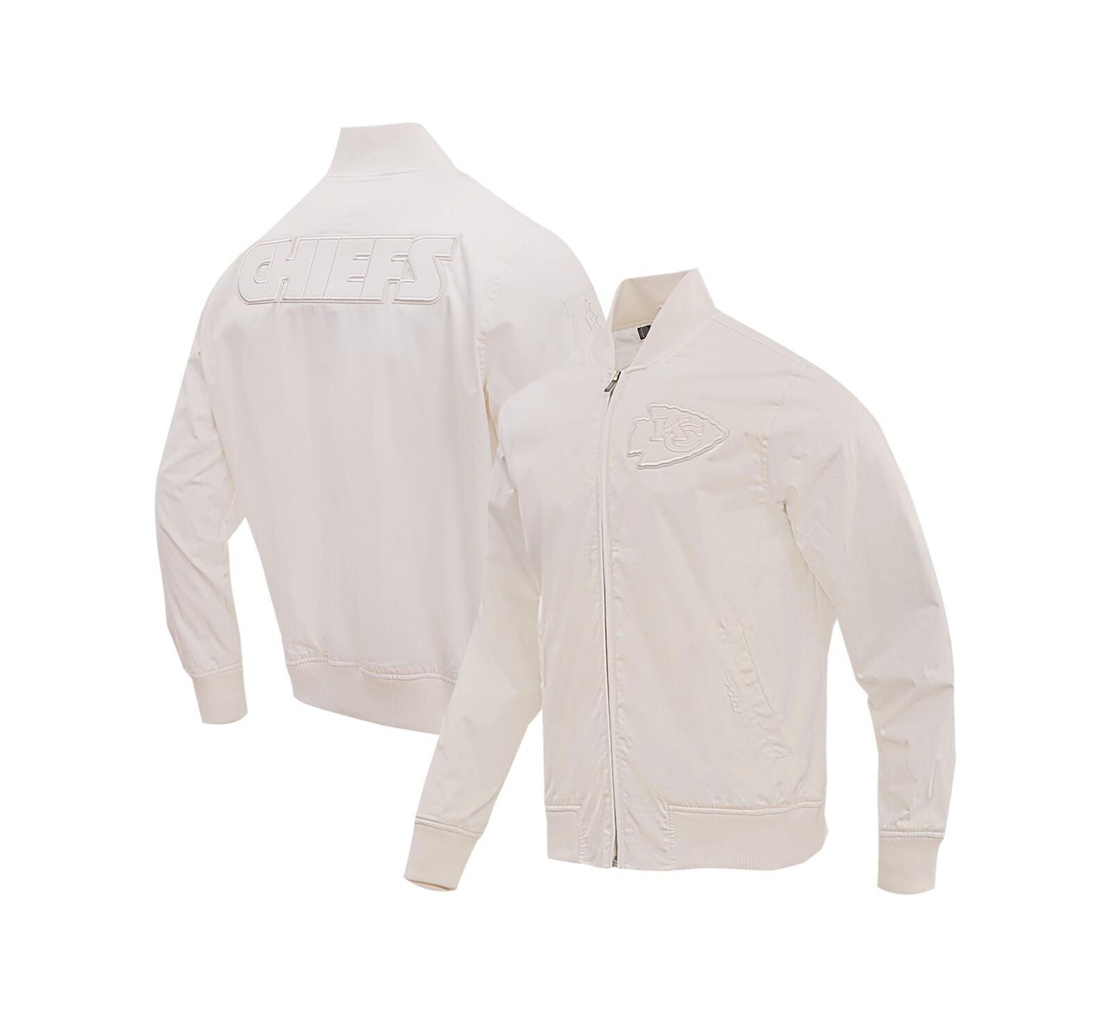 Men's Pro Standard Cream Kansas City Chiefs Neutral Full-Zip Jacket