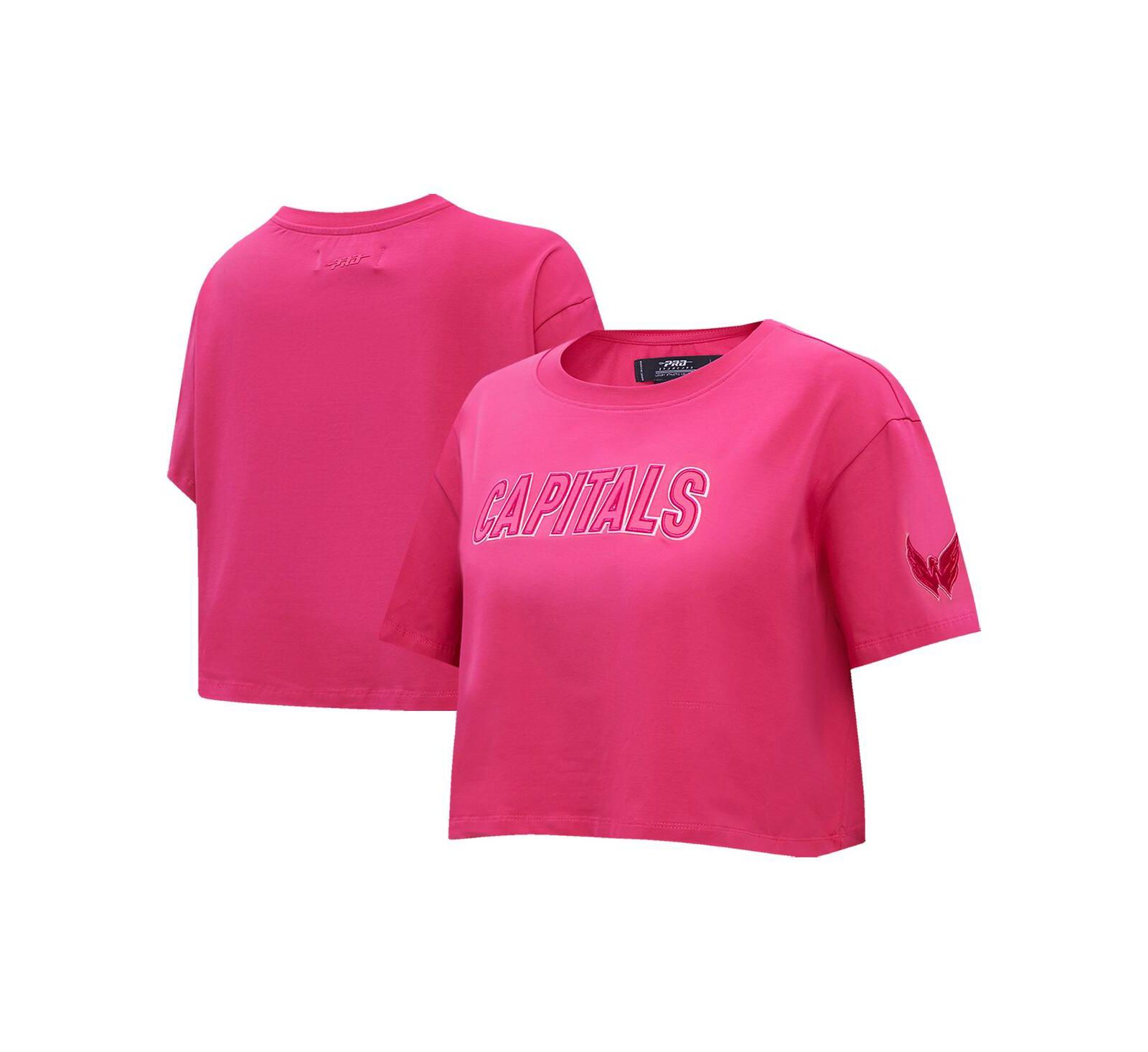 Женская укороченная футболка Pro Standard Washington Capitals Triple Pink Boxy