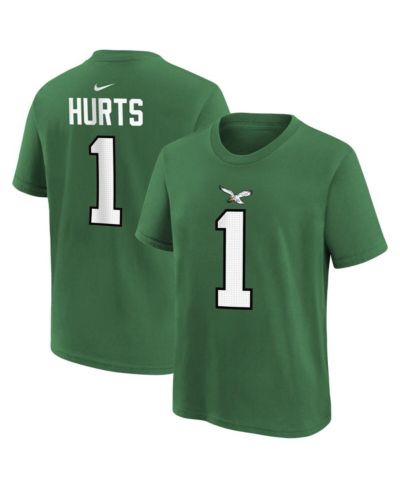 Little Boys and Girls Nike Jalen Hurts Kelly Green Philadelphia Eagles Player Name and Number T-shirt