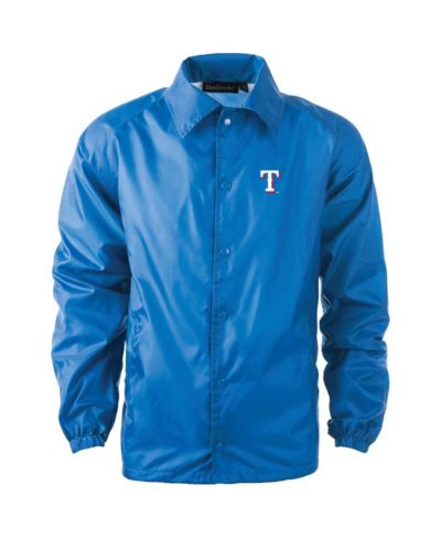 Dunbrooke Мужская ветровка Coach's Raglan Full-Snap в цвете Royal Texas Rangers