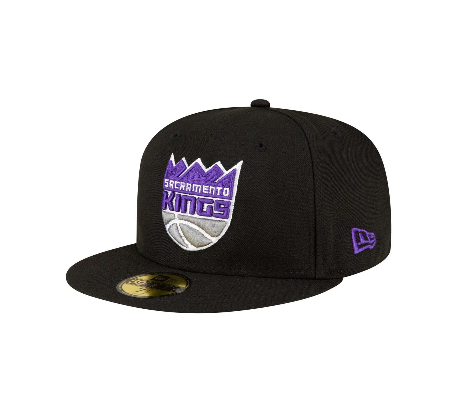 Men's New Era Black Sacramento Kings 59FIFTY Fitted Hat