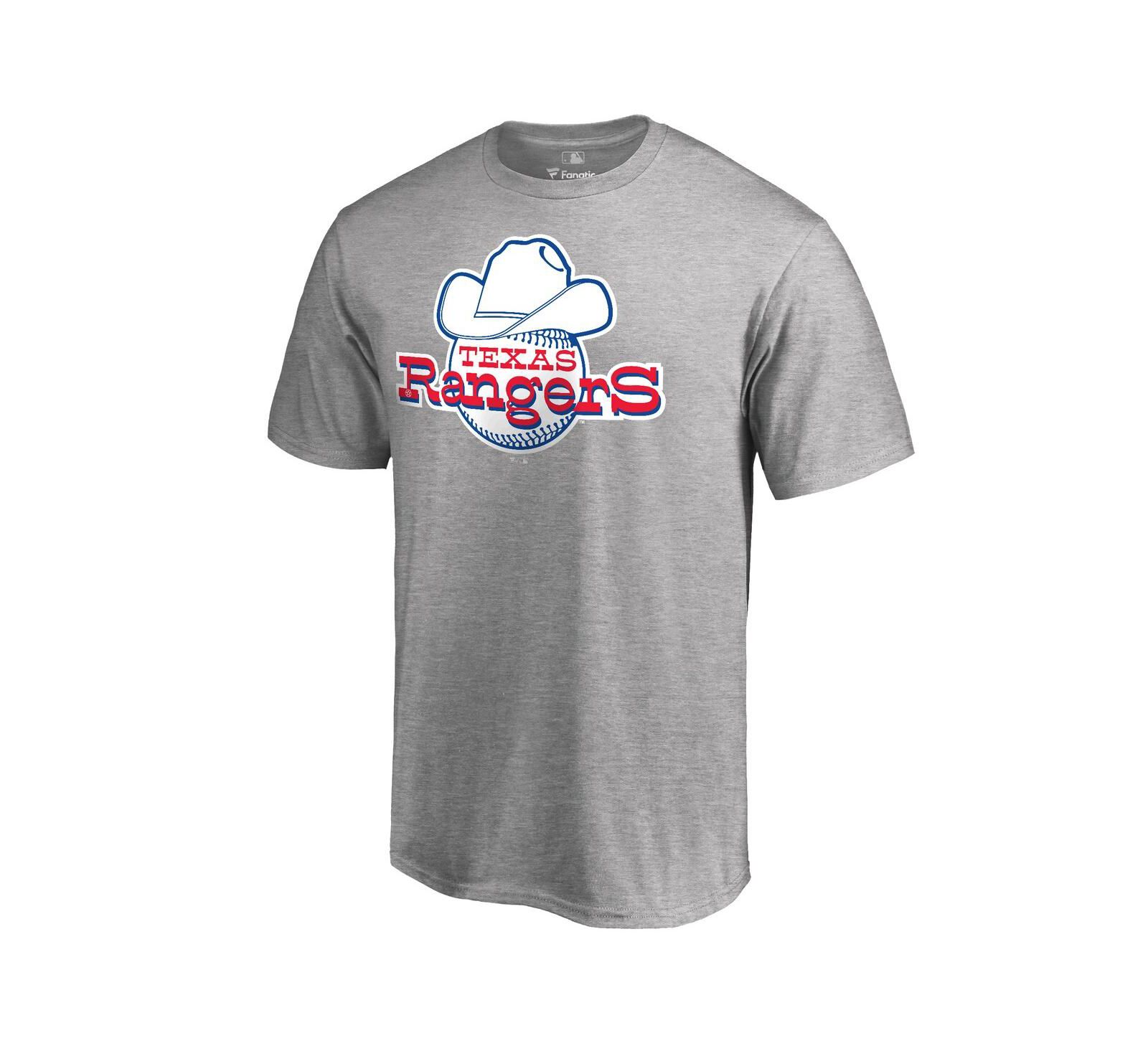Men's Fanatics Ash Texas Rangers Cooperstown Collection Forbes T-shirt