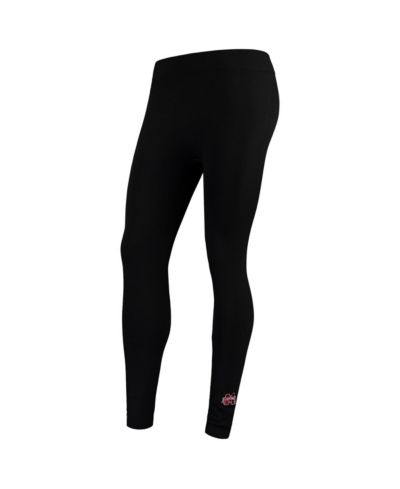 Women's ZooZatz Black Mississippi State Bulldogs Fleece Leggings